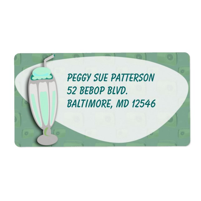 Retro Milkshake Fraktsedel (Framsidan)