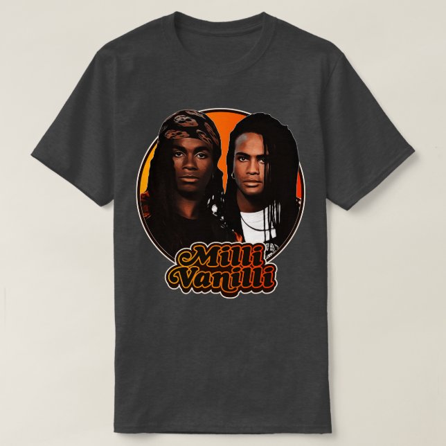 Retro Milli Vanilli Tribute 2 T Shirt (Design framsida)