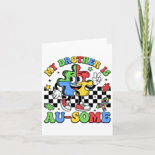 Retro Min bror är Fantastisk Autism Awareness Sist Kort