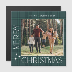Retro-minikort med minsta Julpapp för PHOTO-magnet