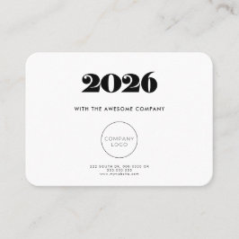 Retro minimalist Calendar 2025 Company Visitkort