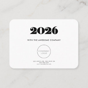 Retro minimalist Calendar 2025 Company Visitkort