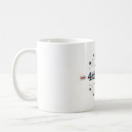 Retro Minimalist den 4 juli Mugg - Soft Patriotic