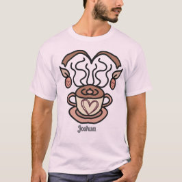 Retro Minimalist Min Kaffe, Min Kärlek | Roligt T Shirt