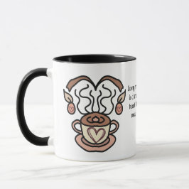Retro Minimalist mitt kaffe, Kärlek | Roligt Mugg