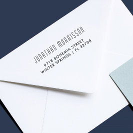 Retro Minimalist Namn/Returadress Business Självfärgande Stämpel