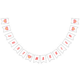 Retro Minimalist Ny gifta Newlyweds Vimplar