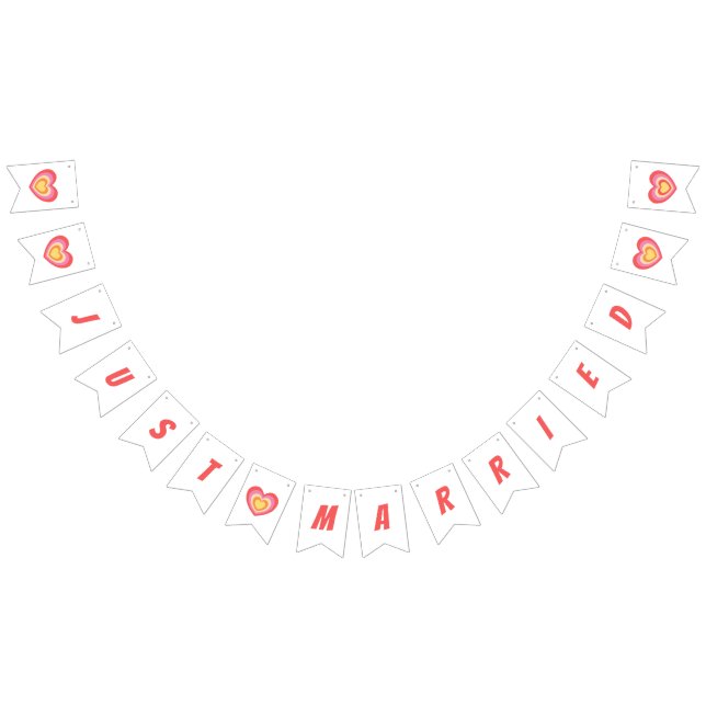 Retro Minimalist Ny gifta Newlyweds Vimplar (Alla)