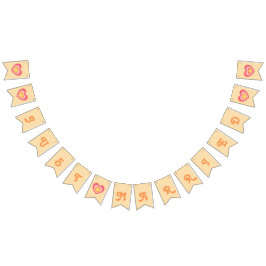 Retro Minimalist Ny gifta Newlyweds Vimplar