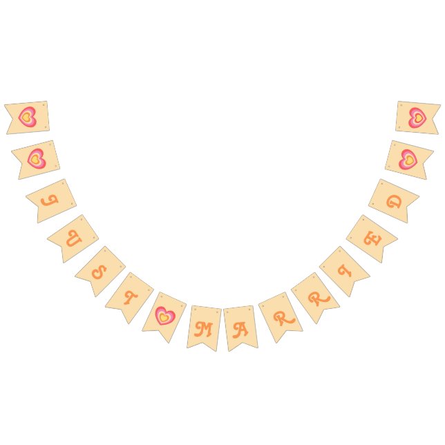 Retro Minimalist Ny gifta Newlyweds Vimplar (Alla)