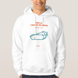 Retro minimalist Prix L'Arc De Triomphe tryck Hoodie