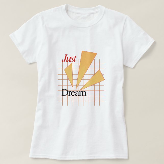 Retro Minimalistisk Dröm T-shirt - Bara Dröm Solup (Design framsida)
