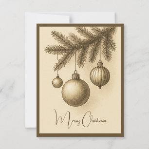 Retro Minimalistisk Elegant Söt Enkel Trendig Julkort