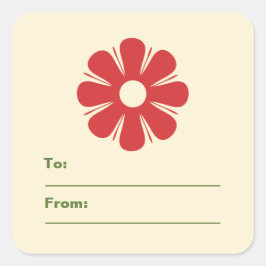 Retro-minimalistisk etikett för julklapp