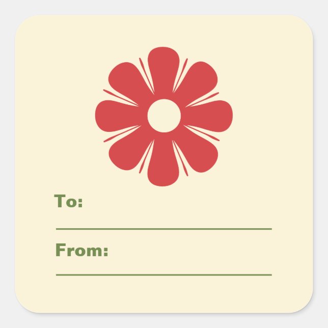 Retro-minimalistisk etikett för julklapp (Framsida)