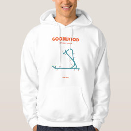 Retro minimalistisk Goodwood Racecourse Linje Kons Hoodie
