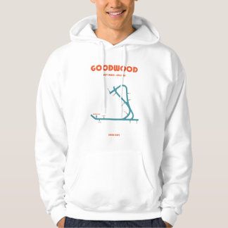 Retro minimalistisk Goodwood Racecourse Linje Kons Hoodie