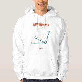 Retro minimalistisk Newmarket Racecourse Linje Kon Hoodie