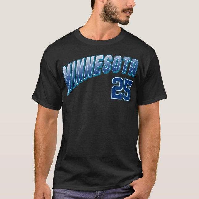 Retro Minnesota Nummer 6 T Shirt (Framsida)