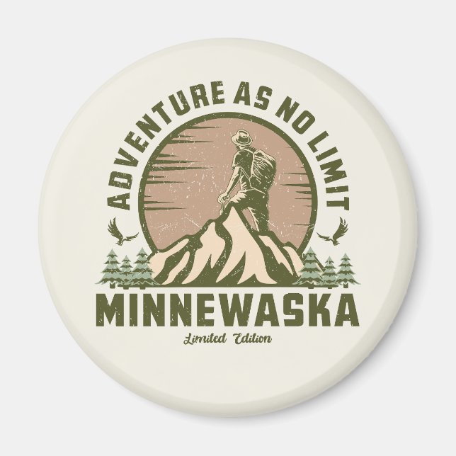 Retro Minnewaska Hike Magnet (Framsidan)