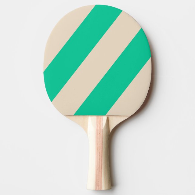 Retro Mint Tre Feta Ränder Pingisracket (Framsidan)