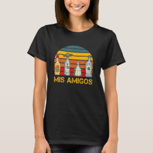 Retro Mis Amigos Tequila Sarcastic Women Manar Teq T Shirt