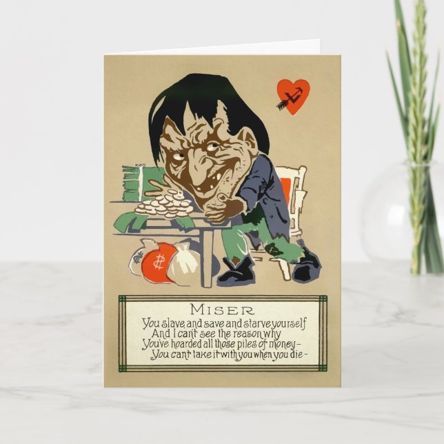 Retro Miser Vinegar Valentines Day Card Helgkort (Framsida)