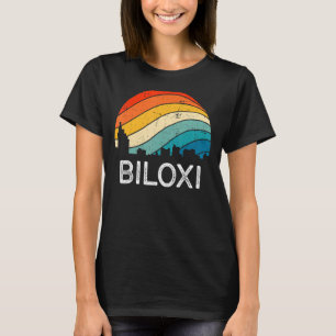 Retro Mississippi Biloxi Skyline Vintage Urban Him T Shirt
