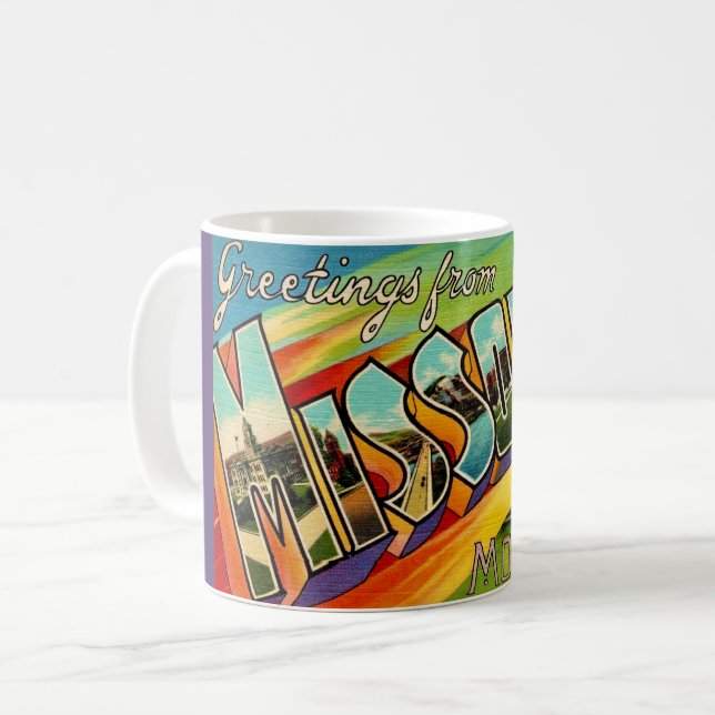 Retro Missoula MT  Kaffemugg (Framsida vänster)