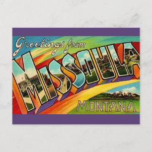 Retro Missoula MT  Vykort