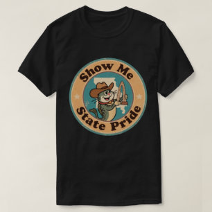 Retro Missouri-märke_ Malfisk som håller Gateway A T Shirt