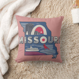 Retro Missouri Silhouette Kudde