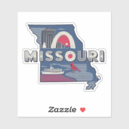 Retro Missouri State Car Sticker Klistermärken