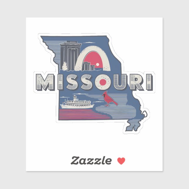 Retro Missouri State Car Sticker Klistermärken (Ark)
