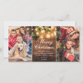 Retro Mistletoe Rustic God jul Hälsning Julkort