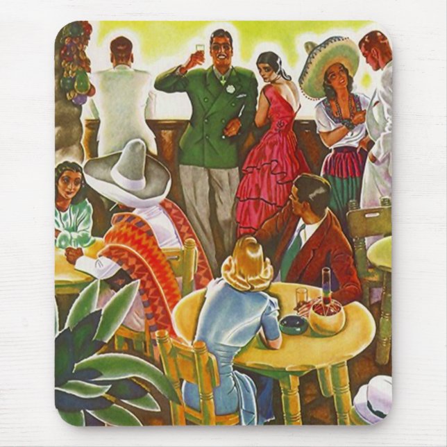 Retro Mitt--Århundrade för Mousepad ~ söder av Musmatta (Framsidan)