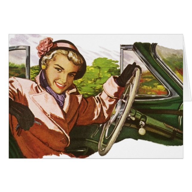 Retro mitt långt eller moden för OBS kort (Framsidan Horizontal)