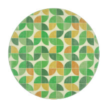 Retro mitten av seklet Geometriskt blom- grönt