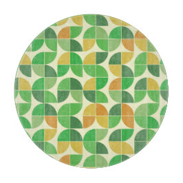 Retro mitten av seklet Geometriskt blom- grönt