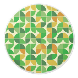   Retro mitten av seklet  Geometriskt blom-  grönt Knopp