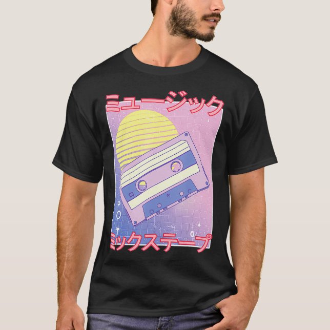 Retro Mix Tape 80s Vaporwave Aesthetic Japant Ot T Shirt (Framsida)