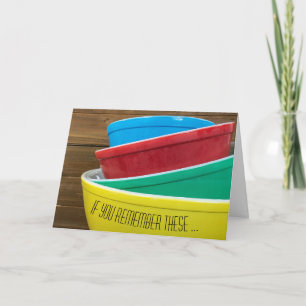 Retro Mixing Bowls Birthday Kort