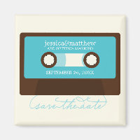 Retro Mixtape Bröllop spara datum