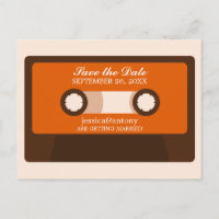 Retro Mixtape Bröllop spara datum