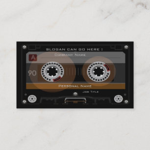 Retro MixTape för DJ-musikkassett visitkort