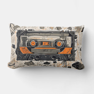 Retro Mixtape Kassettband Lumbarkudde