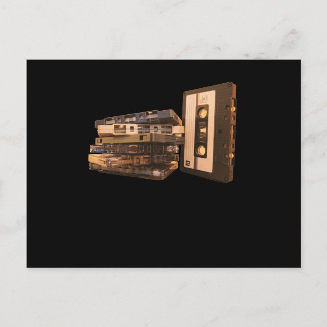 Retro Mixtape Old school Music Vykort (Framsida)
