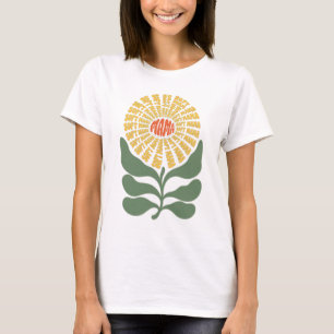 Retro "Mjuk Mama" Blomster Typografi Design T Shirt