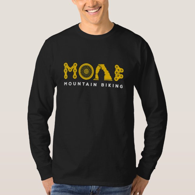 Retro Moab Slickrock Mountain Biking Mtb Trail Rid T Shirt (Framsida)
