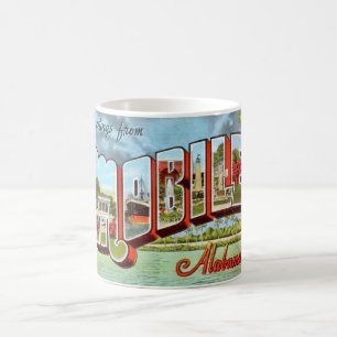 Retro Mobil Alabama Postkortsmugg Kaffemugg